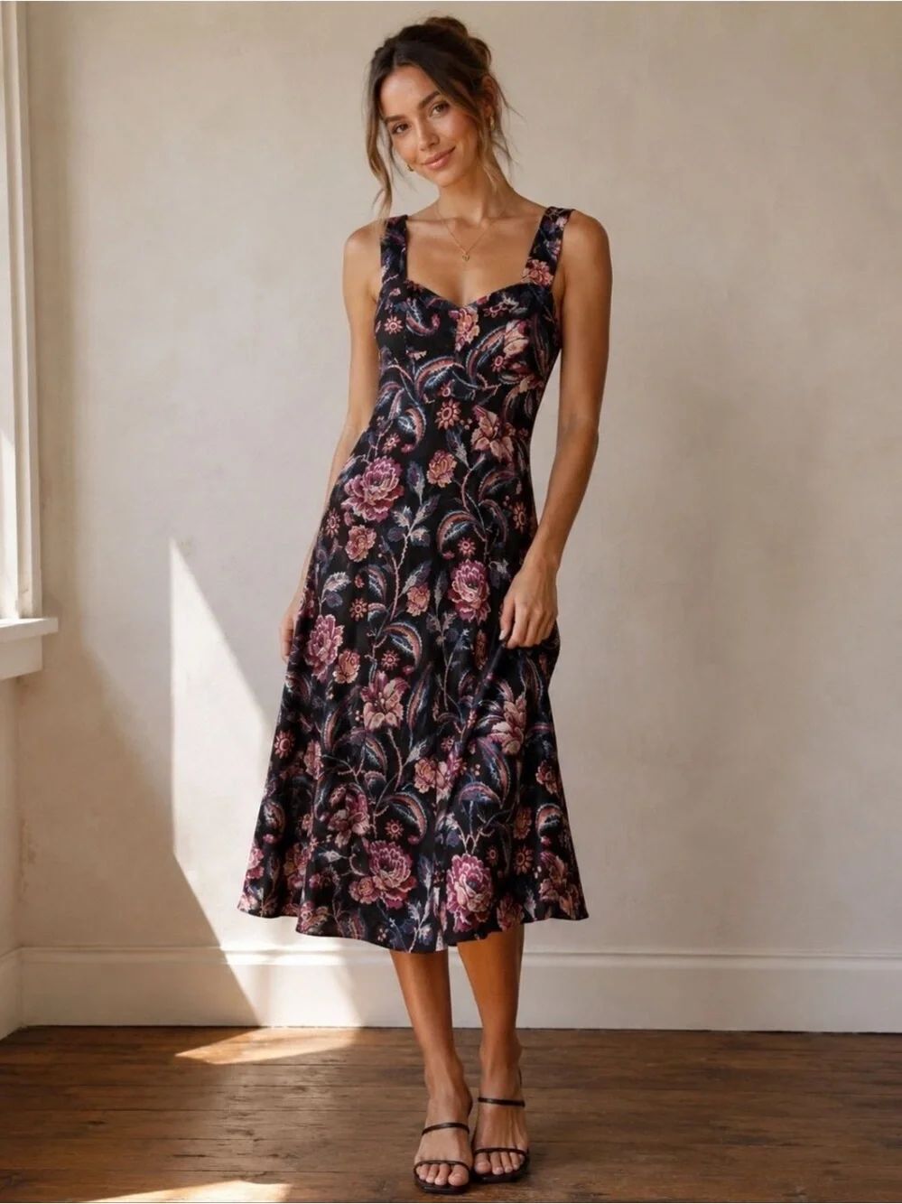 Anthropologie Jocelyn Sweetheart Neckline Midi Slip Dress NWT